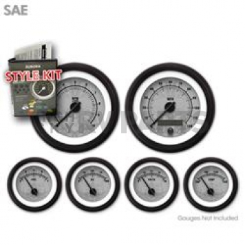 Aurora Instuments Gauge Face Overlay - Fiber Gray Daytime Color/ Black Letter Color - 1791