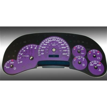 US Speedo Gauge Face Overlay - Purple Daytime Color/ White Letter Color - SS1200547