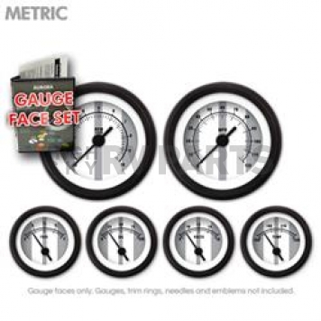 Aurora Instuments Gauge Face Overlay - Fiber Gray Daytime Color/ Black Letter Color - 8469