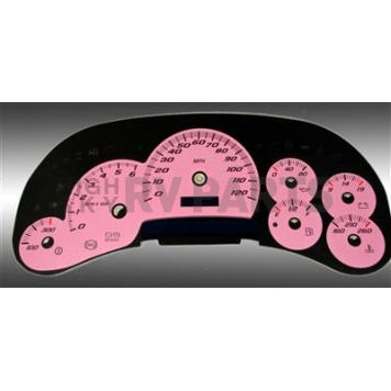 US Speedo Gauge Face Overlay - Pink Daytime Color/ White Letter Color - SS1200548