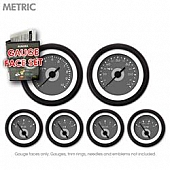 Aurora Instuments Gauge Face Overlay - Fiber Gray Daytime Color/ White Letter Color - 8363