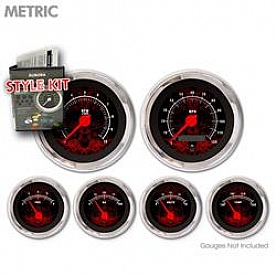 Aurora Instuments Gauge Face Overlay - Fiber Black Daytime Color/ White Letter Color - 5433