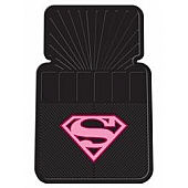Plasticolor Floor Mat - Universal Fit Rubber Pink Superman Logo Set of 2 - 001292R31