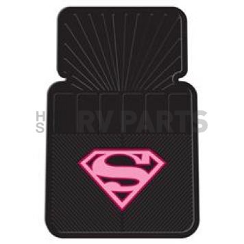 Plasticolor Floor Mat - Universal Fit Rubber Pink Superman Logo Set of 2 - 001292R31