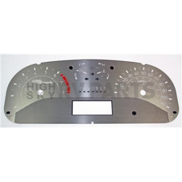 US Speedo Gauge Face Overlay - Silver Daytime Color/ White Letter Color - SSH311W