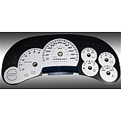 US Speedo Gauge Face Overlay - White Daytime Color/ Black Letter Color - SS1200630