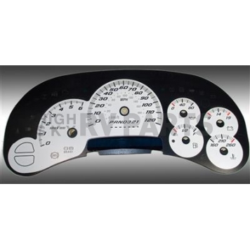US Speedo Gauge Face Overlay - White Daytime Color/ Black Letter Color - SS1200630