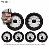 Aurora Instuments Gauge Face Overlay - Fiber Ash Daytime Color/ Black Letter Color - 8365