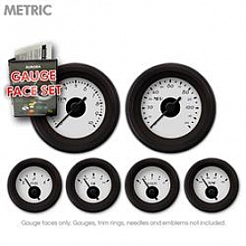 Aurora Instuments Gauge Face Overlay - Fiber Ash Daytime Color/ Black Letter Color - 8365