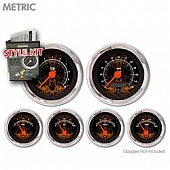 Aurora Instuments Gauge Face Overlay - Fiber Black Daytime Color/ White Letter Color - 5444
