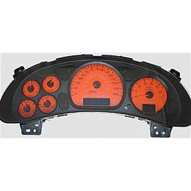 US Speedo Gauge Face Overlay - Orange Daytime Color/ White Letter Color - MON049