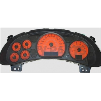 US Speedo Gauge Face Overlay - Orange Daytime Color/ White Letter Color - MON049