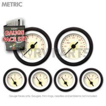 Aurora Instuments Gauge Face Overlay - Fiber Tan Daytime Color/ Red Letter Color - 8366