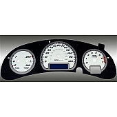 US Speedo Gauge Face Overlay - White Daytime Color/ Black Letter Color - MON050