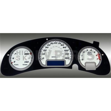 US Speedo Gauge Face Overlay - White Daytime Color/ Black Letter Color - MON050