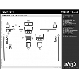 B & I Fender Dash Panel Trim WD663ARBA
