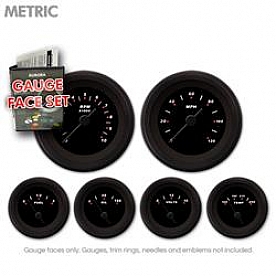 Aurora Instuments Gauge Face Overlay - Fiber Black Daytime Color/ White Letter Color - 8368