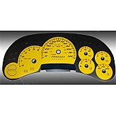 US Speedo Gauge Face Overlay - Yellow Daytime Color/ Black Letter Color - SS1200633