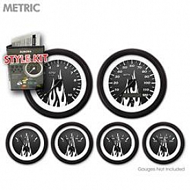 Aurora Instuments Gauge Face Overlay - Carbon Fiber Daytime Color/ White Letter Color - 5466