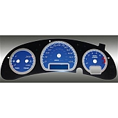 US Speedo Gauge Face Overlay - Blue Daytime Color/ White Letter Color - MON054