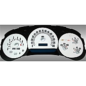 US Speedo Gauge Face Overlay - White Daytime Color/ Black Letter Color - SSR050
