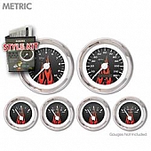 Aurora Instuments Gauge Face Overlay - Carbon Fiber Daytime Color/ White Letter Color - 5477