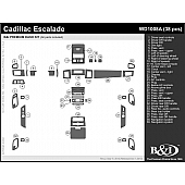 B & I Fender Dash Panel Trim WD1008ASED