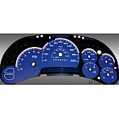 US Speedo Gauge Face Overlay - Blue Daytime Color/ White Letter Color - SS1200634