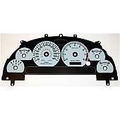 US Speedo Gauge Face Overlay - White Daytime Color/ Black Letter Color - MUS040