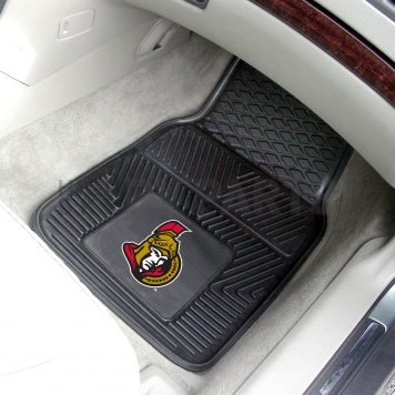 Fan Mat Floor Mat - Universal Fit Black Vinyl Set of 2 - 10427-1