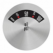 Aurora Instuments Gauge Face Overlay - Metal Silver Daytime Color/ White Letter Color - 62741