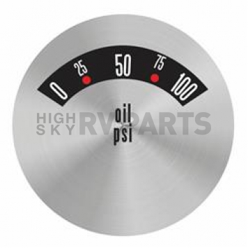 Aurora Instuments Gauge Face Overlay - Metal Silver Daytime Color/ White Letter Color - 62741