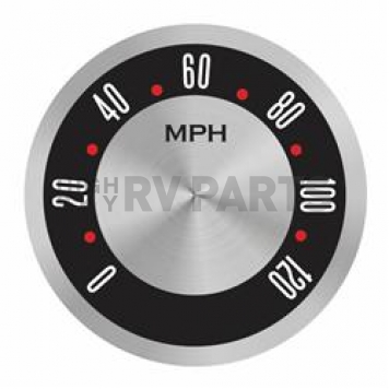 Aurora Instuments Gauge Face Overlay - Metal Silver Daytime Color/ White Letter Color - 62737