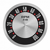 Aurora Instuments Gauge Face Overlay - Metal Silver Daytime Color/ White Letter Color - 62735