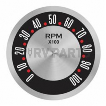 Aurora Instuments Gauge Face Overlay - Metal Silver Daytime Color/ White Letter Color - 62735