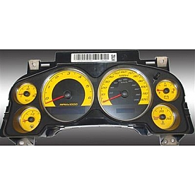 US Speedo Gauge Face Overlay - Yellow Daytime Color/ Black Letter Color - 9001200733