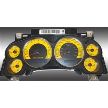 US Speedo Gauge Face Overlay - Yellow Daytime Color/ Black Letter Color - 9001200733