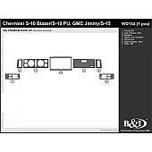 B & I Fender Dash Panel Trim WD134SDB