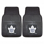 Fan Mat Floor Mat - Universal Fit Black Vinyl Set of 2 - 10444