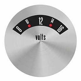 Aurora Instuments Gauge Face Overlay - Metal Silver Daytime Color/ White Letter Color - 62745