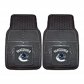 Fan Mat Floor Mat - Universal Fit Black Vinyl Set of 2 - 10453