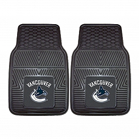 Fan Mat Floor Mat - Universal Fit Black Vinyl Set of 2 - 10453