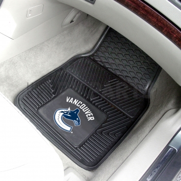 Fan Mat Floor Mat - Universal Fit Black Vinyl Set of 2 - 10453-1