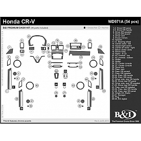 B & I Fender Dash Panel Trim WD971ASNB