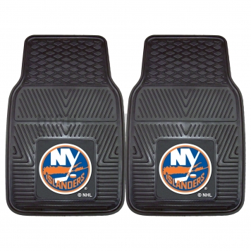 Fan Mat Floor Mat - Universal Fit Black Vinyl Set of 2 - 10464