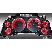 US Speedo Gauge Face Overlay - Red Daytime Color/ White Letter Color - 9001200735