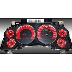US Speedo Gauge Face Overlay - Red Daytime Color/ White Letter Color - 9001200735