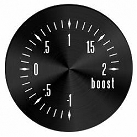 Aurora Instuments Gauge Face Overlay - Black Daytime Color/ White Letter Color - 62761