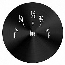 Aurora Instuments Gauge Face Overlay - Black Daytime Color/ White Letter Color - 62753