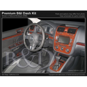 B & I Fender Dash Panel Trim WD974ARBA-1